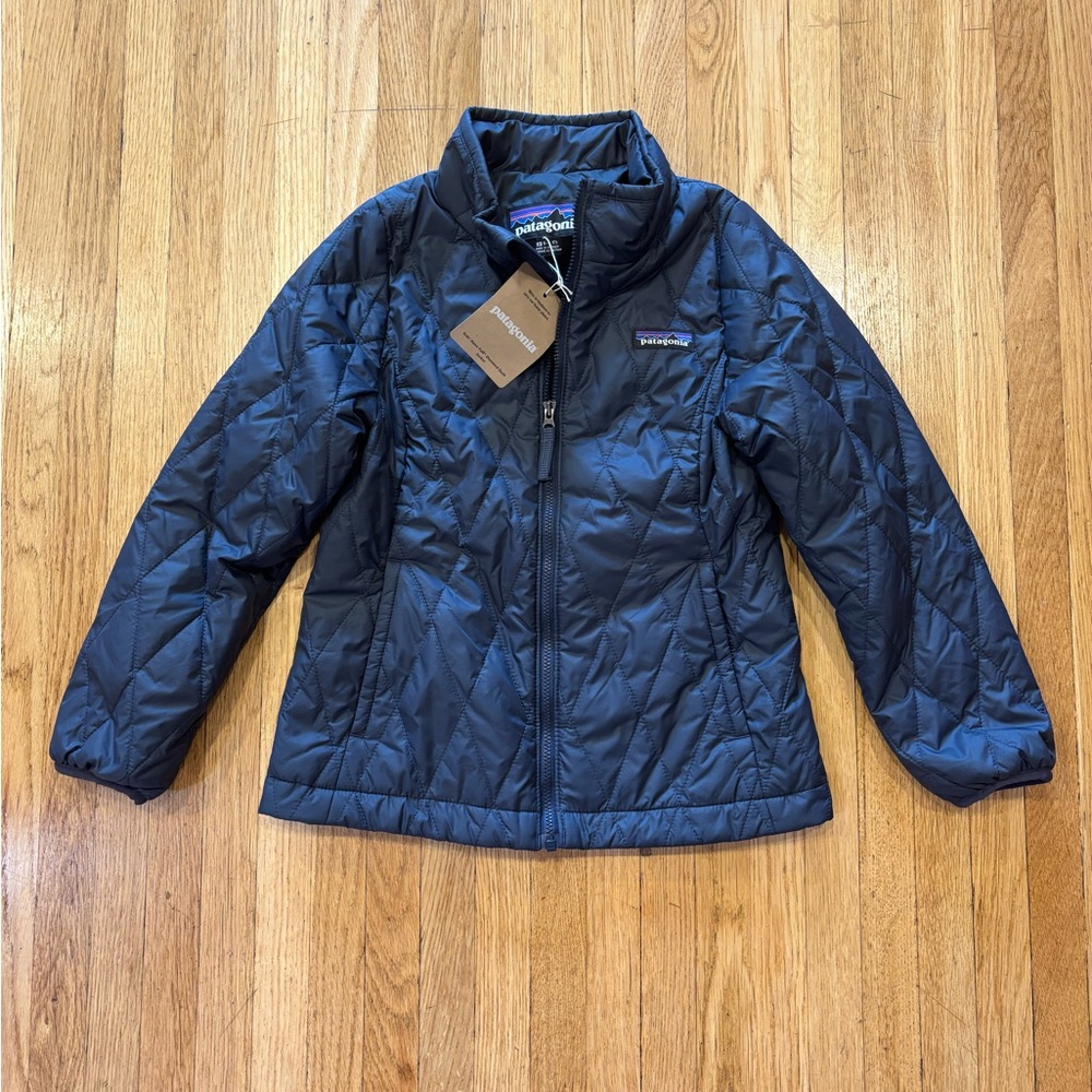 Patagonia Nano Puff Diamond Quilted Insulated Jacket Kids NWT Smolder Blue XS